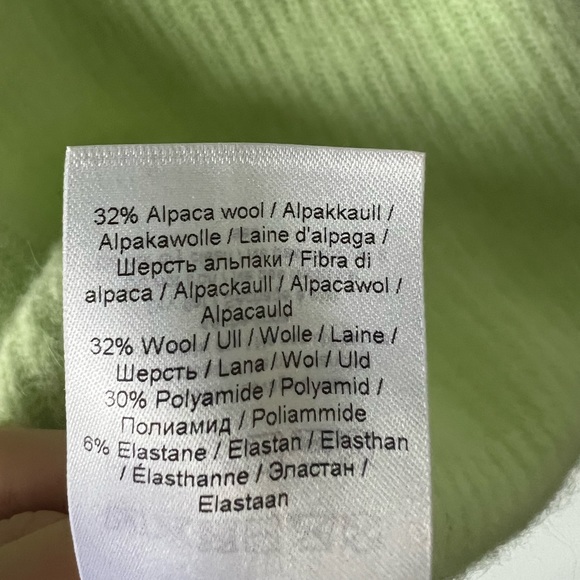 ❌SOLD❌ [Ganni] Lime Angora Sweater - Picture 3 of 4